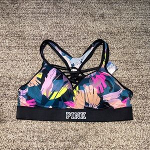 PINK Victoria's Secret Multicolor Strappy Push Up Bra - Size L - NWT